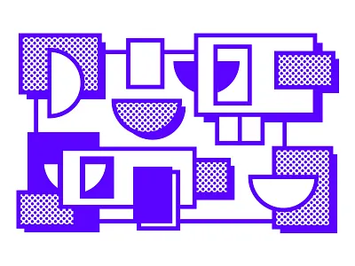 mural geometric halftone line work mural shapes simple