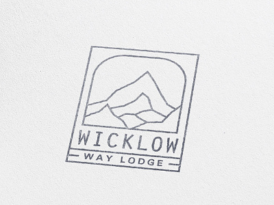 Wicklow Way Lodge branding emblem logo minimal mountain nature resort travel