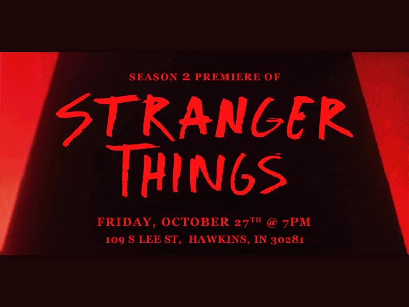 Stranger Things Evite. animation evite