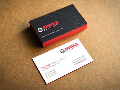 Arnold Packaging Business Card branding business card card logo painted edges print