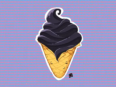 Cool Ice Cream cool cute design grease ice cream illustration john travolta purple
