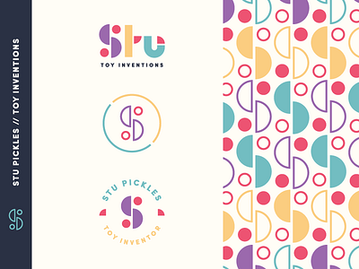 Cartoon Rebrand | Stu Brand Assets badge brand branding color colorful geometric logo pattern rugrats shapes type typography