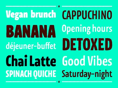 Kaarna typefamily advertising display font graphic design hand drawn organic packaging rough type type design typeface typography