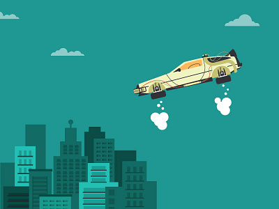 Time machine - Back to the future movie adobe cars design digital art flat illustrator time machine vector art