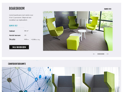 meeting room landing page uxui web design website