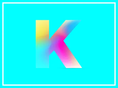 Kradient color gradient typography