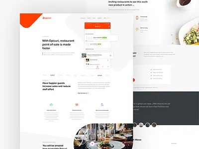 for Restaurants app booking drink food ios landing map order restaurant webdesign