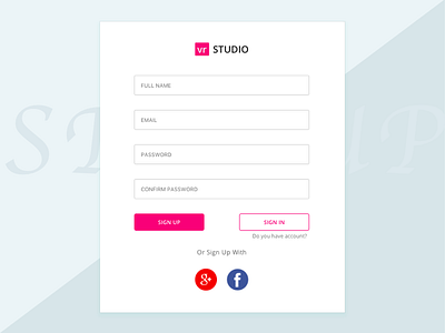 Signup form input minimal password signin signup social white