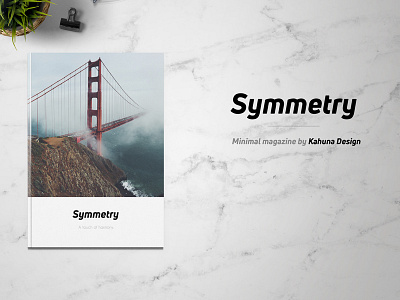 Symmetry Minimal Magazine black clean editorial grey magazine marble minimal ocean symmetry template tropical white