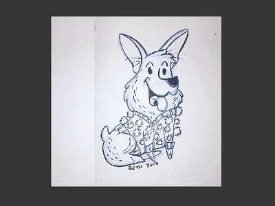 Inktober Day 2! character design corgis illustration inktober sketch