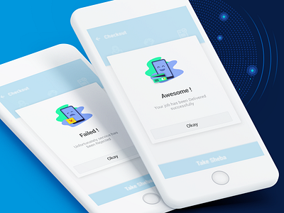 SHEBA.XYZ Android App android app clean error mobile mockup popup service uiux