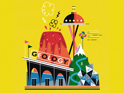 Pavillion geology vintage