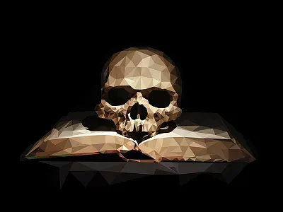 "Memento Mori" low poly illustration artdirection blackshot book design illustration low poly lowpoly skull