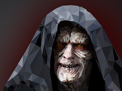 Emperor Palpatine low poly illustration artdirection darkside design emperor illustration low poly lowpoly palpatine portrait star wars starwars