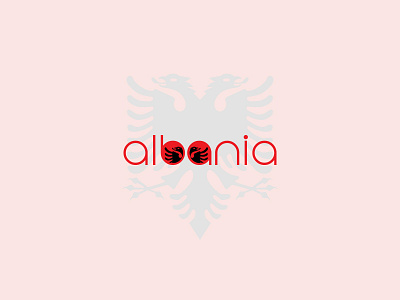 Albania albania black concept eagle flag graphic design logo logo design minimalistic red