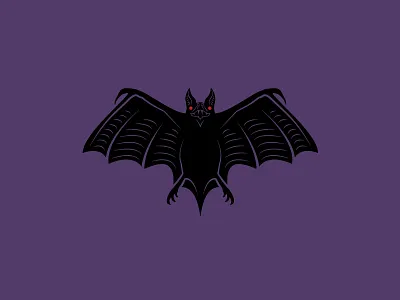 Spooks bat halloween illustration night spooky