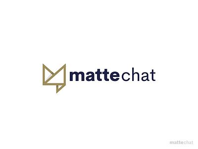 Matte Chat Logo Design app buble chat chatlogo design logo matte mlogo