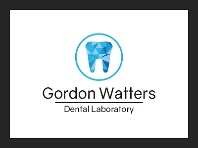 Brand: Gordon Watters blue brand brandcreation branddesign branding dental dentist logo low poly marketing tooth