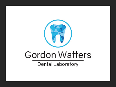 Brand: Gordon Watters blue brand brandcreation branddesign branding dental dentist logo low poly marketing tooth