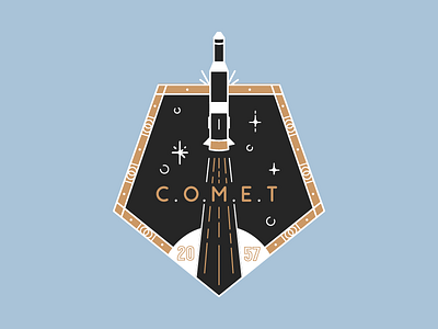 Daily Logo Challenge - 1/50 badge challenge comet daily daily logo challenge dailylogochallenge icon rocket space