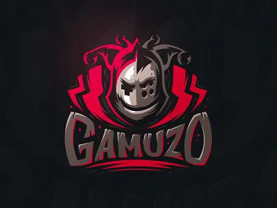 Gamuzo character clown evil gamepad helmet horror identity logo vector warrior