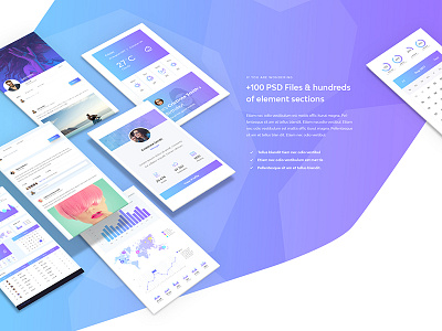 Decode design gradient mockup modern psd webdesign