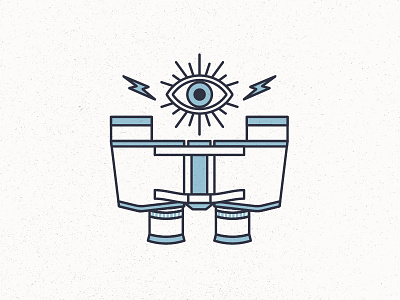 Observers eye guide icon illustration