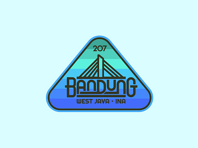 Bandung Badge badge icon landmark logo typography