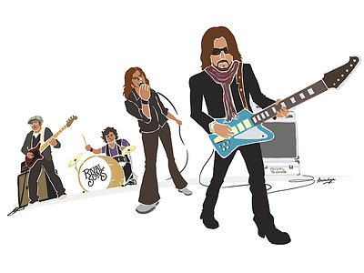 Rival Sons band caricature illustration rock