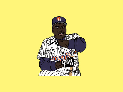 TONY GWYNN america athlete baseball hall of fame illustration mlb padres san diego sd sports
