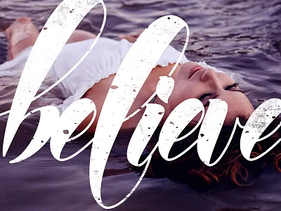 Believe caligraphy design illustration letter lettering type
