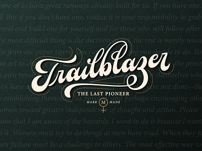 Trailblazer apparel calligraphy clothing hand lettering lettering logo logotype script type typography women