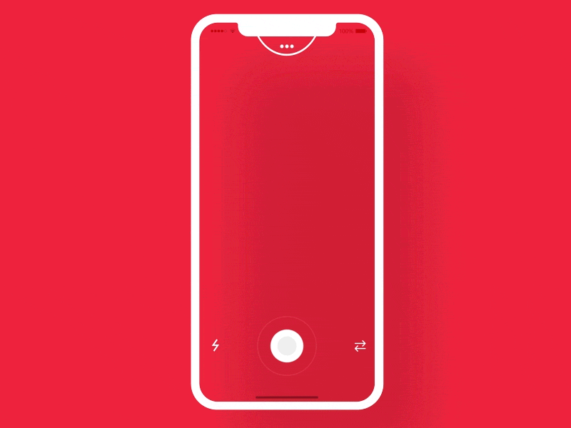 Exploration Part1 : Interactive ui on a camera apps animation camera color design ui design ux flip ios iphonex photos apps ui ui interactive ux