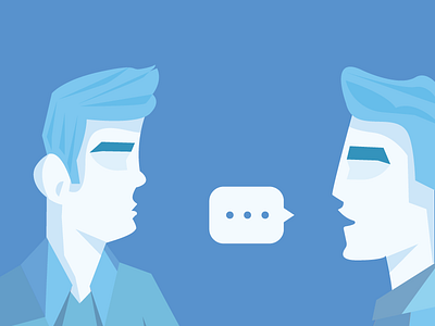 Gossiping boss coworker illustration minimal work