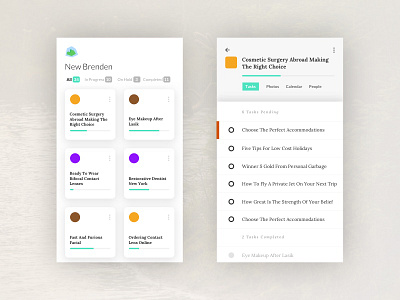 Project Management - Dashboard and To-Do List app managers progress project management system report screen status tasky to do ui ux