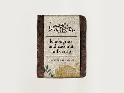 Living Bridge Acres Soap Packaging brand branding feminine packaging product design
