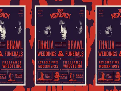 The Kickback - Poster poster typography wrestling