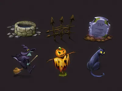 Halloween Iconic Illustration #2 ghost halloween halloween 2017 icns ico icon icon set pumpkin scary skull spider spooky