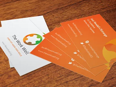 The Work Well branding business cards logo