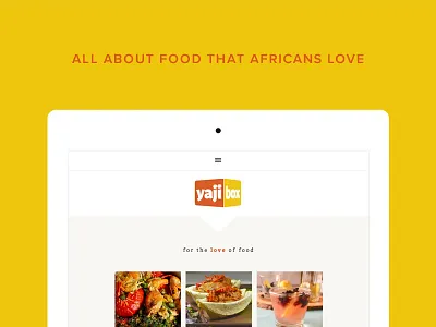 Yajibox Responsive Website brand bright clean food blog mobile site web design website