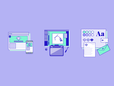 My Creative Skillset blue branding creative digital illustration line art skilset vector vector art