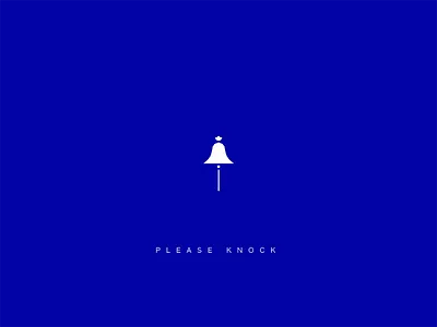 G. 1 8 3 072 blue doorbell klein knock logo logotype please theinhardt type typography