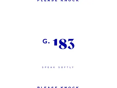 G. 1 8 3 072 blue klein logo logotype theinhardt type typography