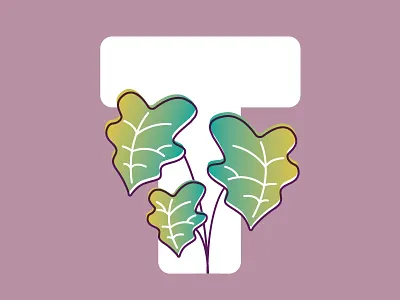 Taro illustration plants taro type