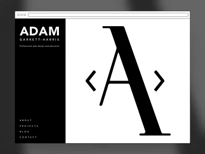 Dev Portfolio Website black and white design developer landing page logo portfolio website