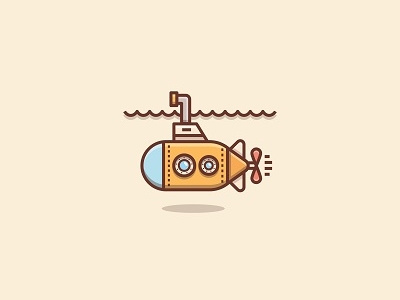 Submarine icon illustration logo sea submarine water