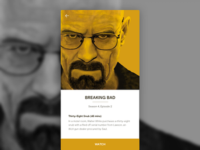 Daily UI #25: TV App breaking bad dailyui tv