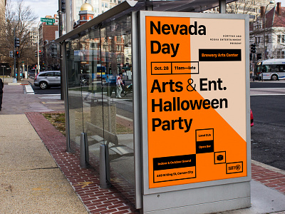 Nevada Day Art & Ent. Halloween Party Poster graphic design poster typography