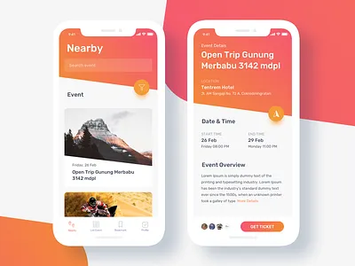 Event Finder App Exploration app discovery event finder group list meeting meeup ui workshop