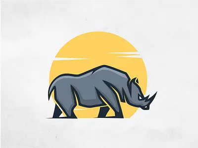 Rhino Wengi africa animal branding color geometric illustration logo mammal pattern rhino shapes vintage